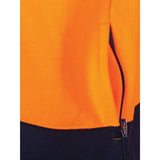 HiVis Two Tone Full Zip Fleecy Sweatshirt with Two Side Zipped Pockets - 3725