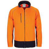 HiVis Two Tone Full Zip Fleecy Sweatshirt with Two Side Zipped Pockets - 3725