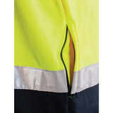 HiVis Two Tone Full Zip Fleecy Sweatshirt with Two Side Zipped Pockets - 3726