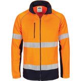 HiVis Two Tone Full Zip Fleecy Sweatshirt with Two Side Zipped Pockets - 3726