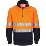 HiVis 1/2 Zip Fleecy with Hoop Pattern CSR Reflective Tape