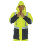 HiVis Two Tone Light weight Rain Jacket with CSR R/Tape - 3879