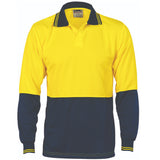 Hivis Two Tone Food Industry Polo - Long Sleeve - 3904
