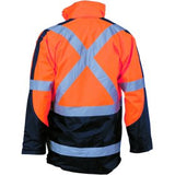 HiVis 2 Tone Cross Back D/N “2 in 1” Contrast Rain Jacket - 3993