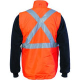 HiVis Cross Back D/N “4 in 1” Zip Off Sleeve Reversible Vest - 3994