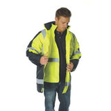 HiVis Cross Back 2 Tone D/N “6 in 1” Contrast Jacket - 3998
