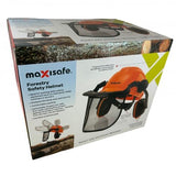 Forestry Kit with Orange Hard Hat Mesh Visor & Earmuffs