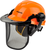 Forestry Kit with Orange Hard Hat Mesh Visor & Earmuffs