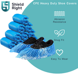 Shield Right Shoe Covers Disposable Heavy Duty Polyethylene - Carton of 1000