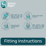 Shield Right KN95 Face Masks – 10 Pack | N95 P2 Equivalent Respirator