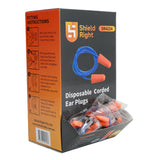 Shield Right Earplugs Corded Box of 100 Pairs