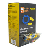 Shield Right Earplugs Corded Box of 100 Pairs