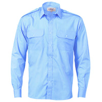 Epaulette Polyester/Cotton Work Shirt - Long Sleeve - 3214