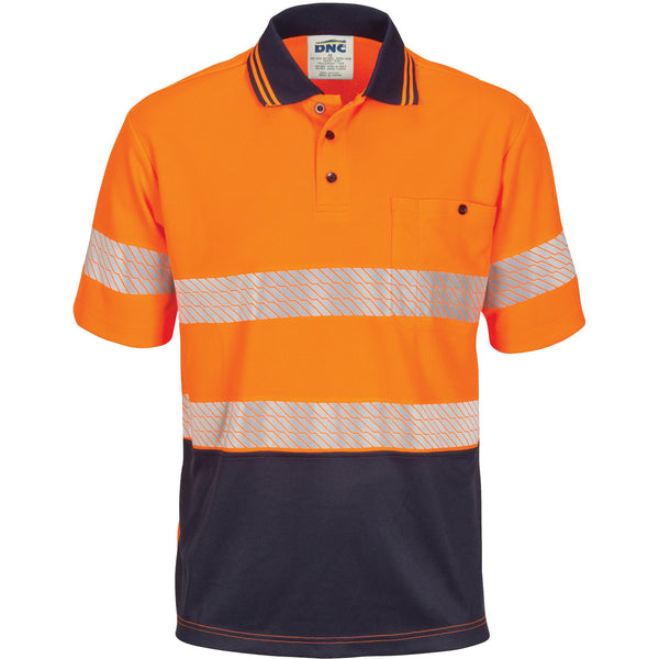 HIVIS Segment Taped Mircomesh Polo - Short Sleeve - 3511