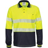 HIVIS Segment Taped Mircomesh Polo - Long Sleeve - 3513