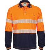 HIVIS Segment Taped Cotton Backed Polo - Long Sleeve - 3518