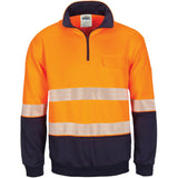 HIVIS Segment Taped 1/2 Zip Fleecy Windcheater - 3529