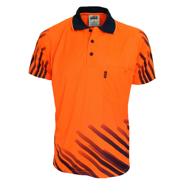 HiVis Sublimated Full Stripe Polo - 3566