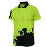 Hivis Sublimated Blot Polo - 3567