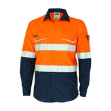 Two-Tone RipStop Cotton Shirt with Reflective CSR Tape. L/S - 3588