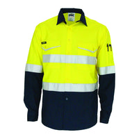 Two-Tone RipStop Cotton Shirt with Reflective CSR Tape. L/S - 3588
