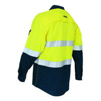 Two-Tone RipStop Cotton Shirt with Reflective CSR Tape. L/S - 3588