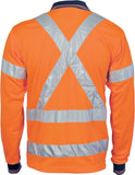 HiVis D/N Cool Breathe Polo Shirt with Cross Back R/Tape - Long Sleeve - 3714