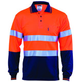 HiVis D/N Cool Breathe Polo Shirt With CSR R/Tape - Long Sleeve - 3716