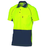 HiVis Cotton Backed Cool-Breeze Contrast Polo - Short Sleeve - 3719
