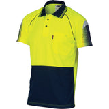 HiVis Cool-Breathe Sublimated Piping Polo - Short Sleeve - 3751