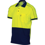 HiVis Cool-Breathe Double Piping Polo - Short Sleeve - 3753