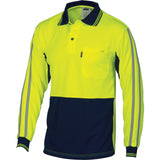 HiVis Cool-Breathe Stripe Polo - long Sleeve - 3756