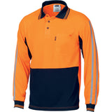 HiVis Cool-Breathe Stripe Polo - long Sleeve - 3756
