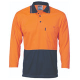 HiVis Two Tone Cool Breathe Polo Shirt, 3/4 Sleeve - 3812
