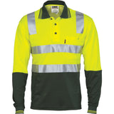 Cotton Back HiVis Two Tone Polo Shirt with CSR R/ Tape - L/S - 3818