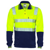 Cotton Back HiVis Two Tone Polo Shirt with CSR R/ Tape - L/S - 3818