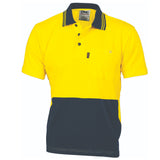 HiVis Cool-Breeze Cotton Jersey Polo Shirt with Under Arm Cotton Mesh - S/S - 3845