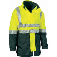 4 in 1 HiVis Two Tone Breathable Jacket with Vest and 3M R/Tape - 3864
