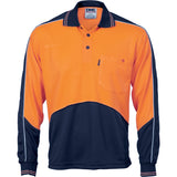 HiVis Cool Breathe Panel Polo Shirt - Long Sleeve - 3892