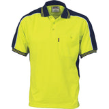 Poly/Cotton Contrast Panel Polo - Short Sleeve - 3895