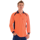 Cool-Breeze Contrast Mesh Polo - long sleeve - 3902