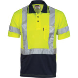 Hivis D/N Cool Breathe Polo Shirt With Cross Back R/Tape - Short Sleeve - 3912