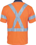 Hivis D/N Cool Breathe Polo Shirt With Cross Back R/Tape - Short Sleeve - 3912