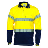 Hivis Cool-Breeze Cotton Jersey Polo With CSR R/Tape - L/S - 3916