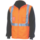 HiVis “4 in 1” Zip off Sleeve Reversible Vest, ‘X’ Back with additional tape on Tail - 3990