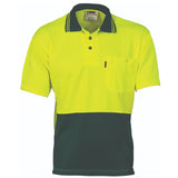 HiVis Two Tone Cool Breathe Polo Shirt, Short Sleeve - 3811